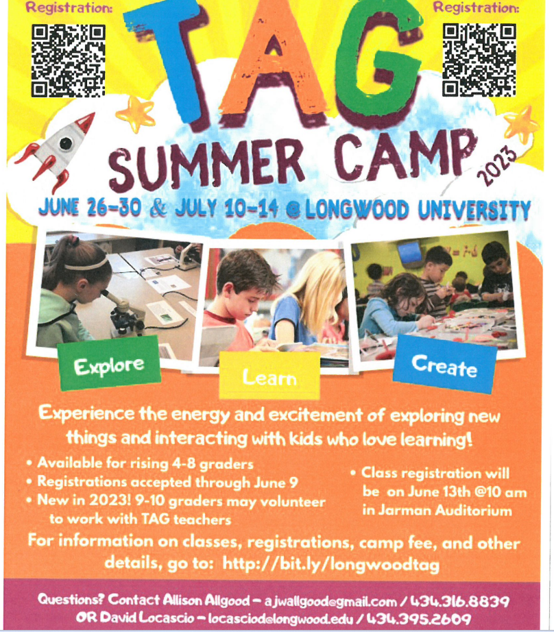 TAG SUMMER CAMP Appomattox Middle School